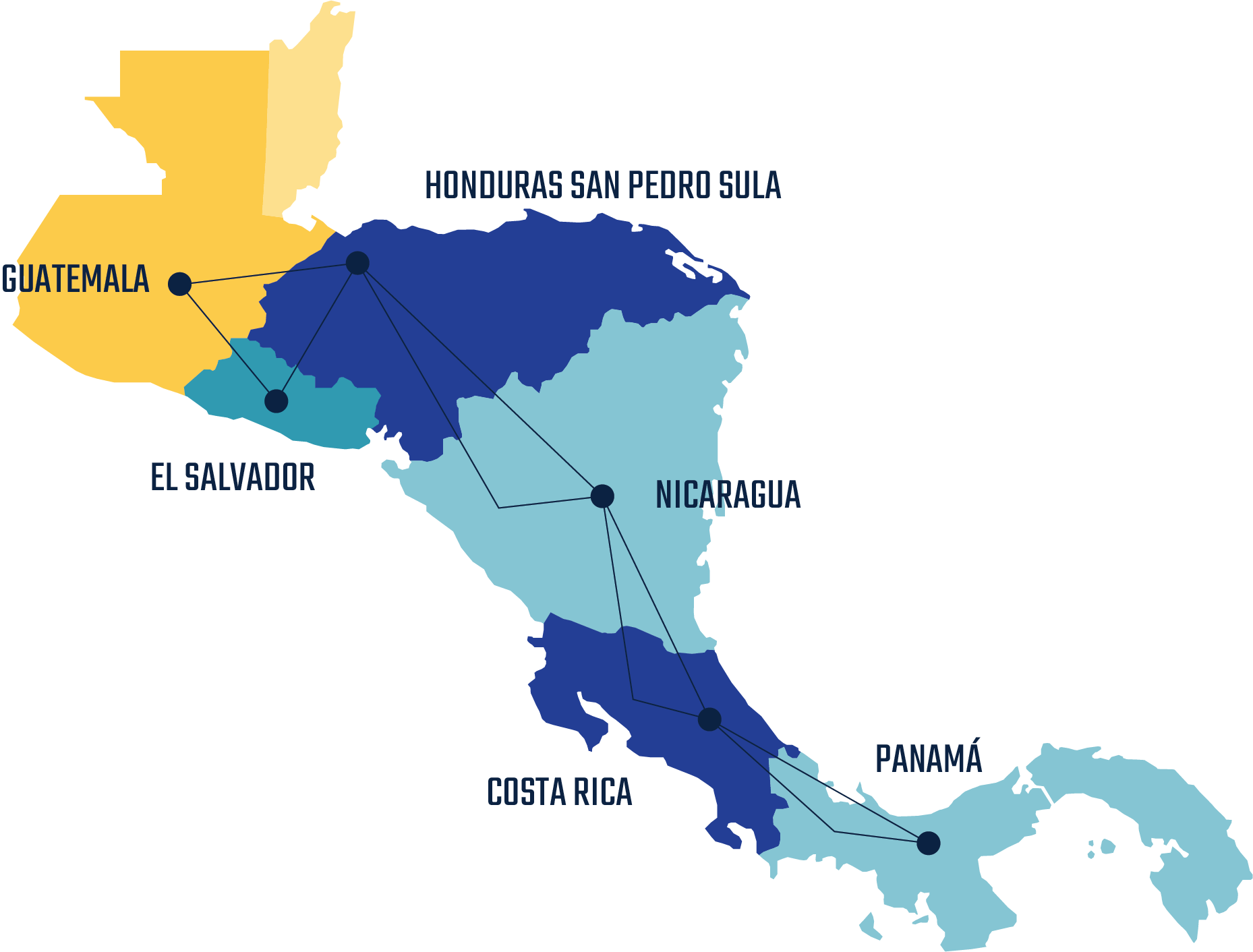Mapa de Centroamérica
